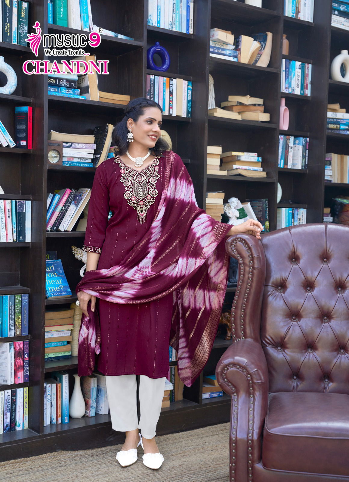 Chandani Vol 1 By Mystic 9 Rayon Kurti With Bottom Dupatta Wholesale Online